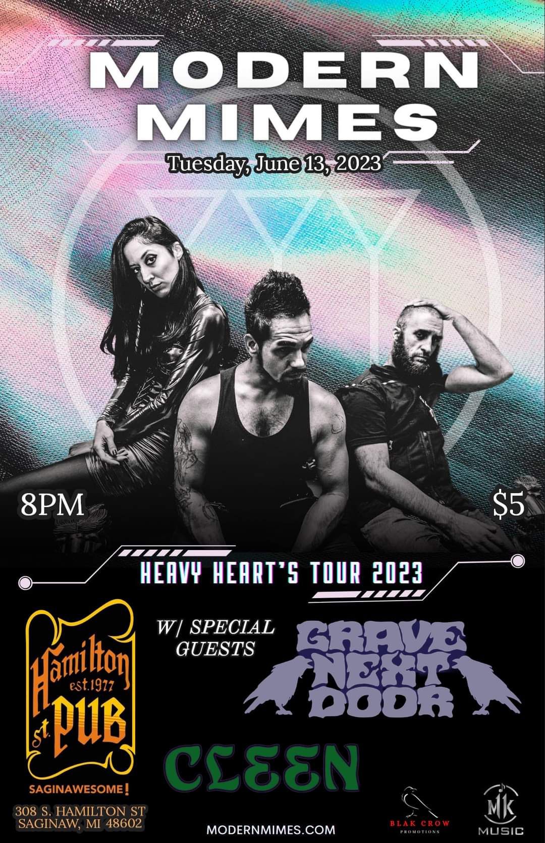 HEAVY HEART'S TOUR 2023 - MODERN MIMES wsg/ GRAVE NEXT DOOR, & CLEEN