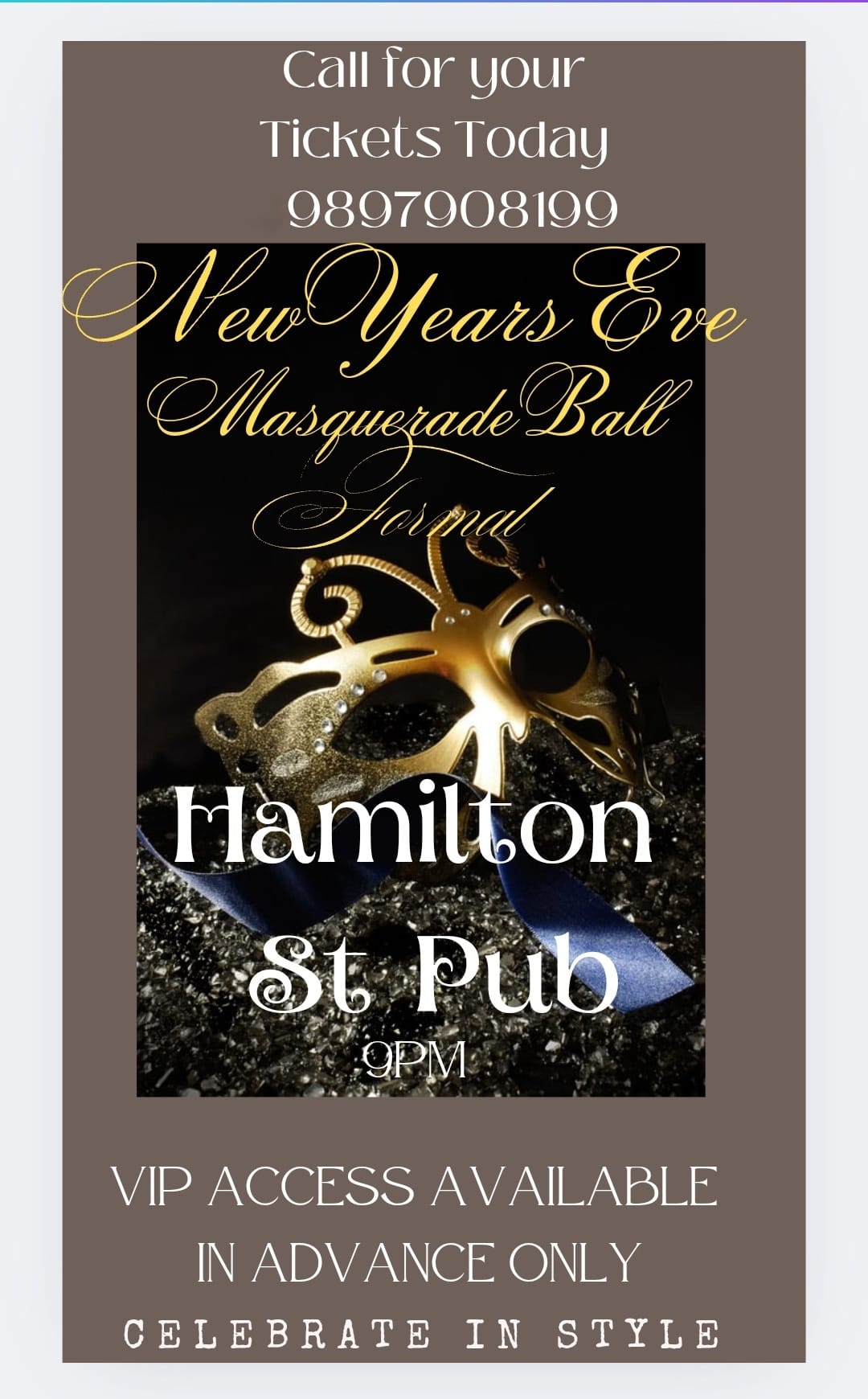 NEW YEARS EVE MASQUERADE BALL